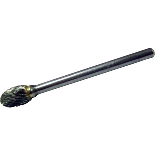 トラスコ中山 スーパー スーパー超硬バー ロー付タイプ 卵型(ダブルカット)刃径：3.0mm 刃長：9.5mm 軸径：3.0mm（ご注文単位1本）【直送品】