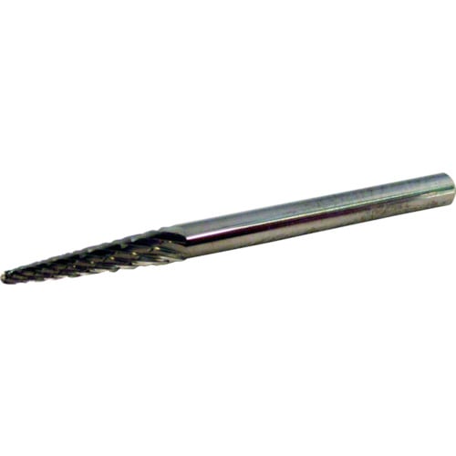 トラスコ中山 スーパー スーパー超硬バー オール超硬タイプ テーパー型(ダブルカット)刃径:3.0mm 刃長:12.7mm 軸径:3.0mm(ご注文単位1本)【直送品】