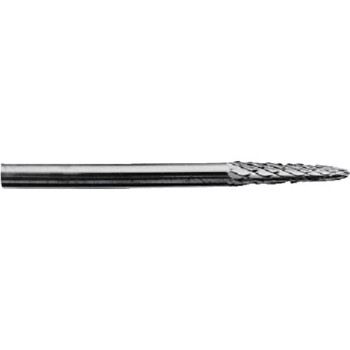 トラスコ中山 スーパー スーパー超硬バー ロングシャンク オール超硬 テーパー型8°(ダブルカット)刃径3.0mm 軸径3.0mm 全長75(ご注文単位1本)【直送品】