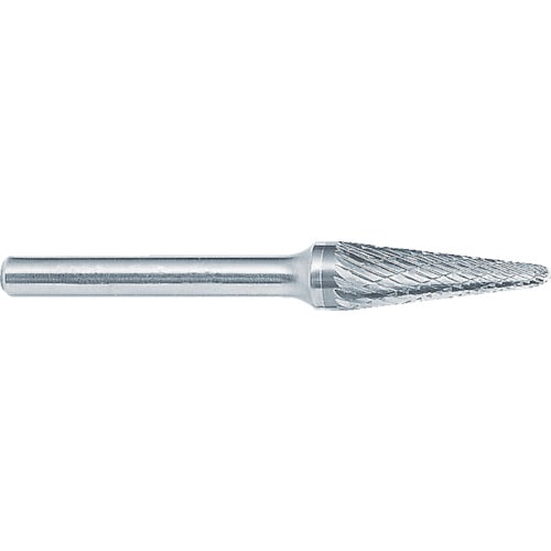 トラスコ中山 スーパー スーパー超硬バー ロングシャンク径6mm(テーパー型)ダブルカット刃径12.7(ご注文単位1本)【直送品】