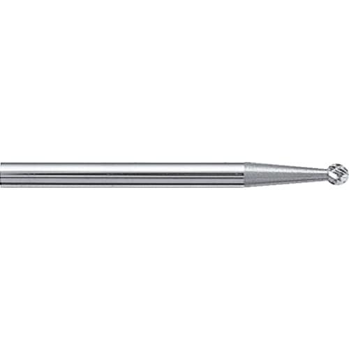 トラスコ中山 スーパー スーパー超硬バー オール超硬タイプ 球型(シングルカット)刃径:2.5mm 刃長:2.3mm 軸径:3.0mm(ご注文単位1本)【直送品】