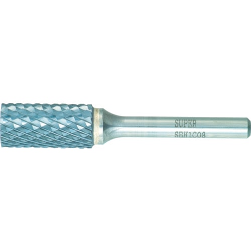 トラスコ中山 スーパー スーパー超硬バー 重切削用 ロー付タイプ 円筒型 刃径：9.5mm 軸径：6.0mm（ご注文単位1本）【直送品】