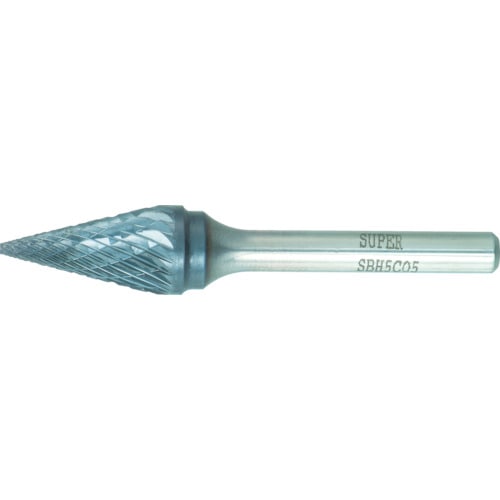 トラスコ中山 スーパー スーパー超硬バー 重切削用 ロー付タイプ 円錐型 刃径：12.7mm 軸径：6.0mm（ご注文単位1本）【直送品】