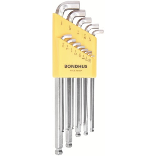 トラスコ中山 ボンダス スタビー・ボールポイント・L-レンチ ロング インチ セット13本組(0.050-3/8)　810-7928（ご注文単位1セット）【直送品】