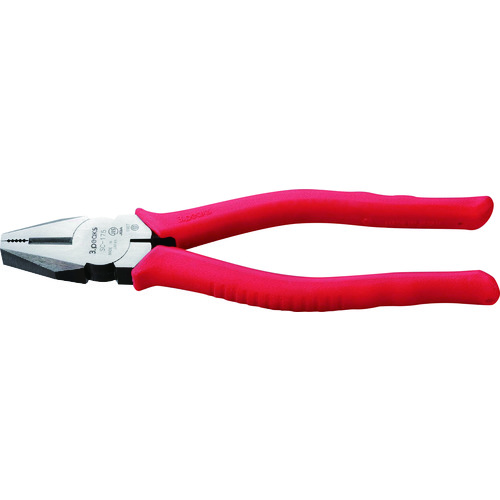 トラスコ中山 スリーピークス ペンチ(JIS付) エラストマーグリップ 192mm(ご注文単位1個)【直送品】