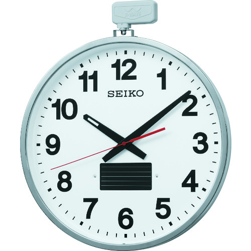 トラスコ中山 SEIKO ソーラー屋外用大型電波掛時計 527×450×78 金属枠(ご注文単位1個)【直送品】