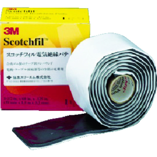 トラスコ中山 3M スコッチフィル 電気絶縁パテ 38mmX1.5m(ご注文単位1巻)【直送品】