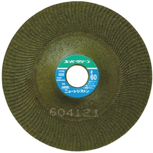 トラスコ中山 NRS 研磨用フレキシブル砥石 スーパーグリーン 100×3×16 #60(ご注文単位25枚)【直送品】