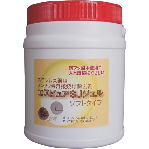 トラスコ中山 佐々木化学 ステンレス溶接焼け除去剤 エスピュアSJジェル(低粘度タイプ)1kg(ご注文単位1個)【直送品】