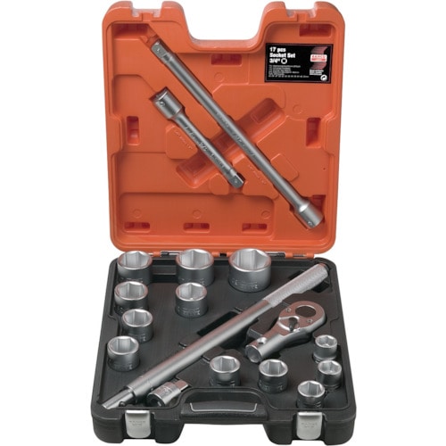 トラスコ中山 バーコ 3/4ソケットレンチセット(6角) 差込角19mm 17点セット(ご注文単位1セット)【直送品】