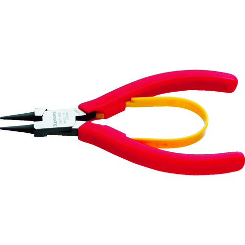 トラスコ中山 スリーピークス ラウンドノーズプライヤー(バネ付) 118mm(ご注文単位1個)【直送品】