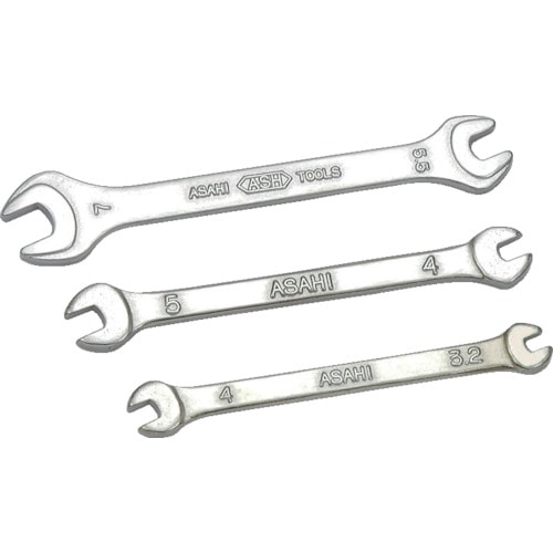 トラスコ中山 ASH マイクロ両口スパナ3.2mm×4mm(ご注文単位1個)【直送品】