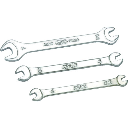 トラスコ中山 ASH マイクロ両口スパナ4mm×5mm(ご注文単位1個)【直送品】
