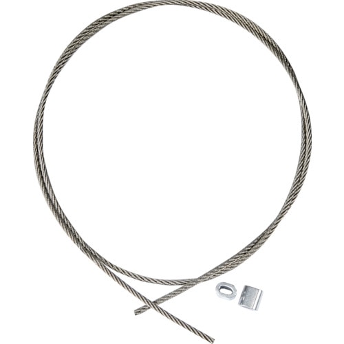トラスコ中山 TRUSCO ステンレスワイヤカットロープ+スリーブ付 3.0パイΦ×5000mm(アルミスリーブ2個付 )(ご注文単位1本)【直送品】