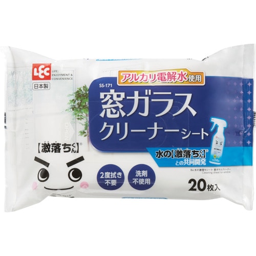 トラスコ中山 レック Ba水の激落ちシート窓ガラスクリーナー(ご注文単位1個)【直送品】