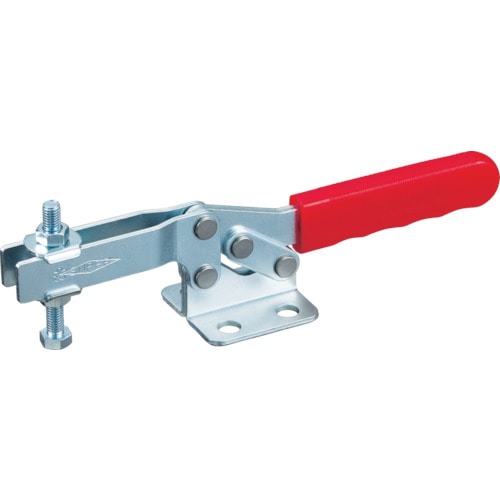 トラスコ中山 スーパー 下方押え型トグルクランプ(水平ハンドル式) 全長:252mm 締付力:2.8kN フランジベース ステンレス(SUS304)(ご注文単位1個)【直送品】