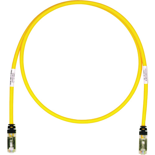 トラスコ中山 パンドウイット CAT6A/CAT6 シールドパッチコード 2.5m 黄 STP6X2.5MYL(ご注文単位1本)【直送品】