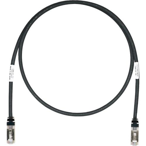 トラスコ中山 パンドウイット CAT6A/CAT6 シールドパッチコード 2m 黒 STP6X2MBL(ご注文単位1本)【直送品】