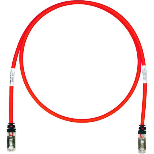 トラスコ中山 パンドウイット CAT6A/CAT6 シールドパッチコード 6m 赤 STP6X6MRD(ご注文単位1本)【直送品】