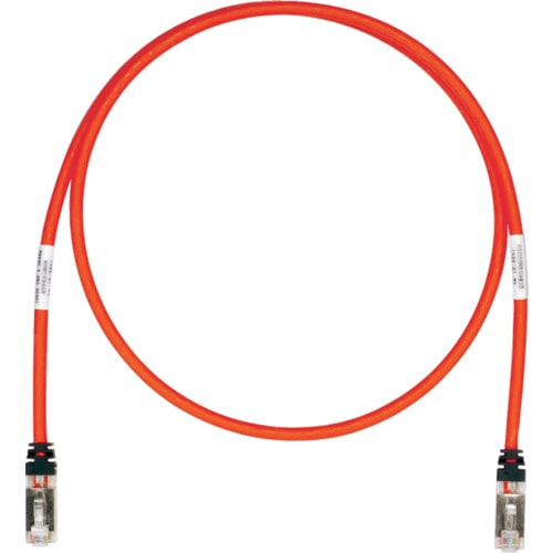 トラスコ中山 パンドウイット CAT6A/CAT6 シールドパッチコード 9m 赤 STP6X9MRD(ご注文単位1本)【直送品】
