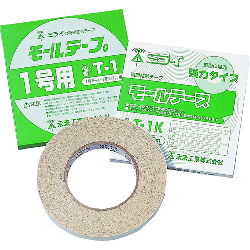 トラスコ中山 未来 モールテープ (両面粘着テープ) 204-7686(ご注文単位1巻)【直送品】