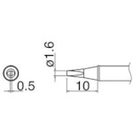 トラスコ中山 白光 こて先 1.6D型　785-2444（ご注文単位1本）【直送品】