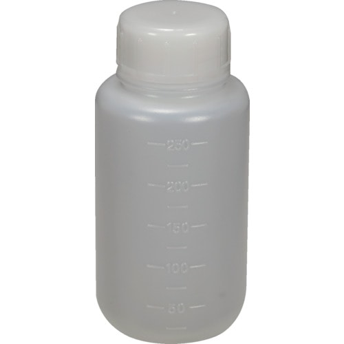 トラスコ中山 TRUSCO PEボトル丸型広口瓶(ポリエチレン製)250ml(ご注文単位1個)【直送品】