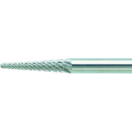 トラスコ中山 TRUSCO 超硬バー テーパー型 Φ3X刃長12.7X軸3 ロング ダブル(ご注文単位1本)【直送品】
