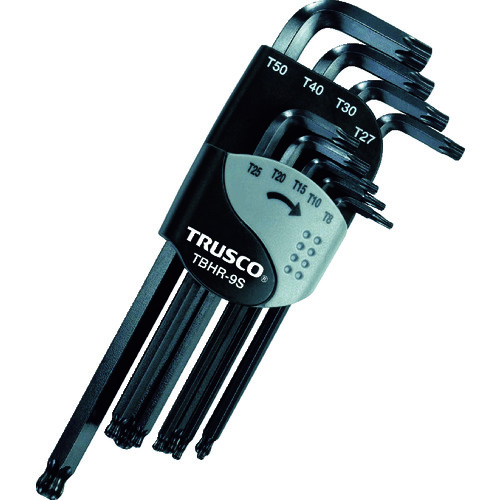 トラスコ中山 TRUSCO ボールポイントヘックスローブレンチセット(9本組)(ご注文単位1セット)【直送品】