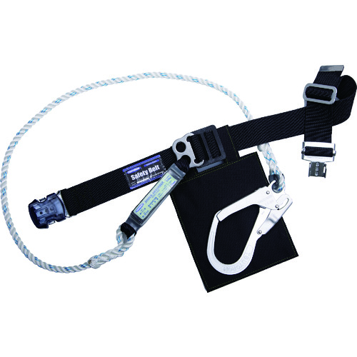 トラスコ中山 ツヨロン 胴ベルト型墜落制止用器具 セフライト 軽量ワンタッチ型 黒 Mサイズ(ご注文単位1本)【直送品】