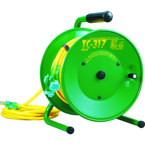 トラスコ中山 ハタヤ 逆配電型コードリール シンディテモートリール 単相100V 17+3m 370-4696(ご注文単位1台)【直送品】