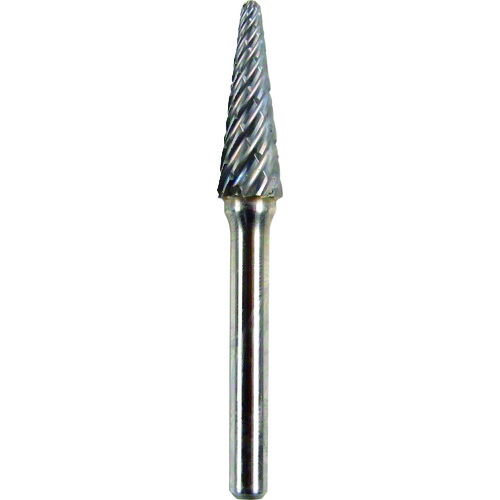 トラスコ中山 NRS 超硬バー テーパーd-steelカット 刃径10×刃長19×軸径6×軸長46 ロー付（ご注文単位1本）【直送品】