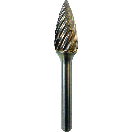 トラスコ中山 NRS 超硬バー トンガリd-steelカット 刃径8×刃長19×軸径6×軸長46 ロー付（ご注文単位1本）【直送品】