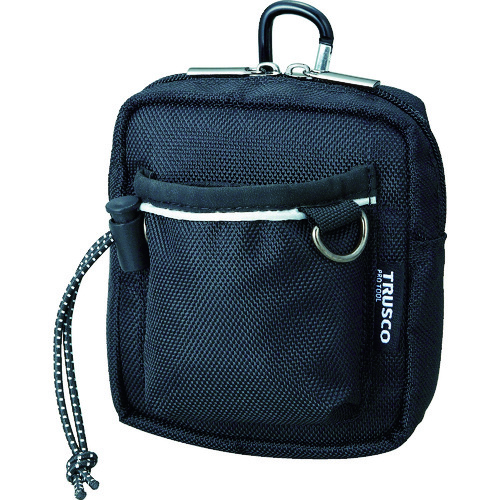 トラスコ中山 TRUSCO コンパクトツールケース ワイドポケット ブラック(ご注文単位1個)【直送品】