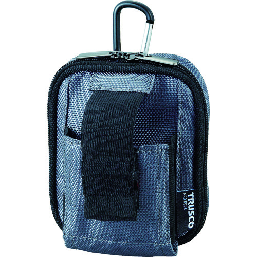 トラスコ中山 TRUSCO コンパクトツールケースワイド 2ポケット グレー(ご注文単位1個)【直送品】