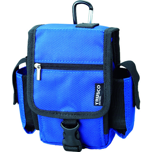トラスコ中山 TRUSCO コンパクトツールケース ツーサイドポケット ブルー(ご注文単位1個)【直送品】