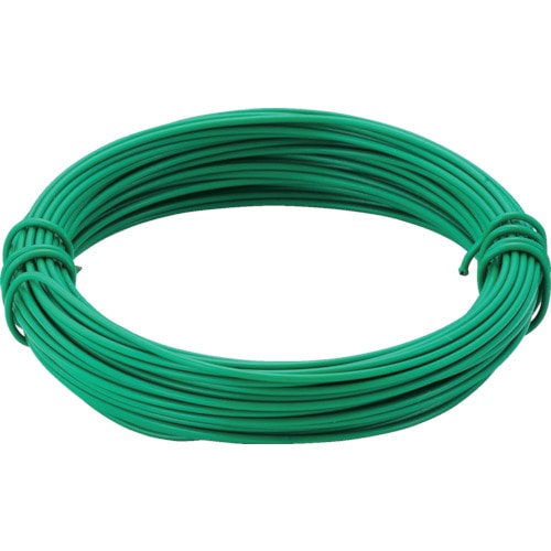 トラスコ中山 TRUSCO カラー針金 ビニール被覆タイプ グリーン #20 線径0.9mm 1kg(ご注文単位1巻)【直送品】