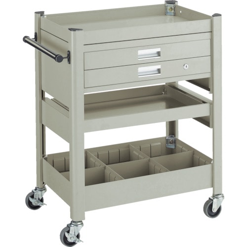 トラスコ中山 TRUSCO コンビネーションワゴン 643X427XH880 スライド棚付 301-5149(ご注文単位1台)【直送品】