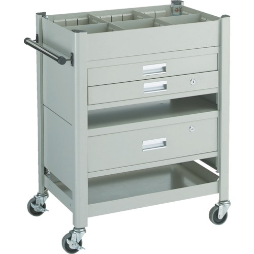 トラスコ中山 TRUSCO コンビネーションワゴン 643X427 引出・仕切板付 304-7504(ご注文単位1台)【直送品】