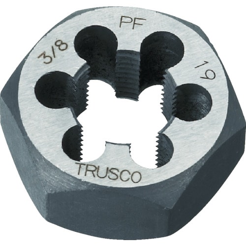 トラスコ中山 TRUSCO 六角サラエナットダイス PF3/8-19(ご注文単位1個)【直送品】