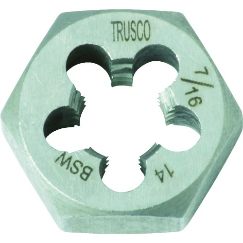 トラスコ中山 TRUSCO 六角サラエナットダイス W7/16-14(ご注文単位1個)【直送品】