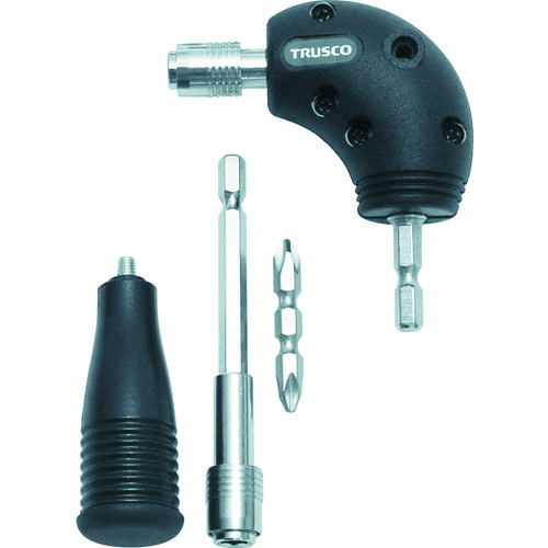 トラスコ中山 TRUSCO 電動ドライバー用アダプター L型(ご注文単位1セット)【直送品】