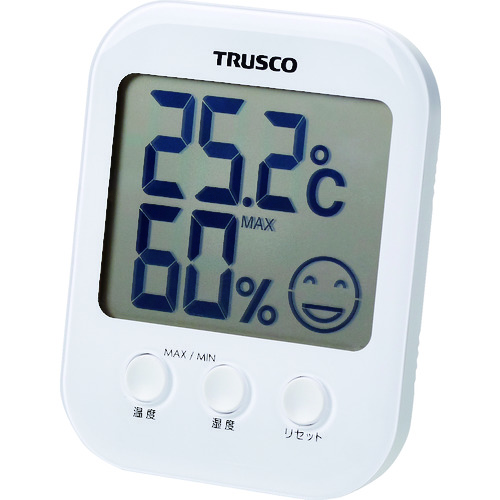 トラスコ中山 TRUSCO 熱中症・インフルエンザ危険度お知らせ付デジタル温湿度計(ご注文単位1個)【直送品】