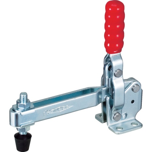 トラスコ中山 スーパー 下方押え型トグルクランプ(垂直ハンドル式) 全長:143mm 締付力:2.27kN フランジベース 434-8893(ご注文単位1個)【直送品】