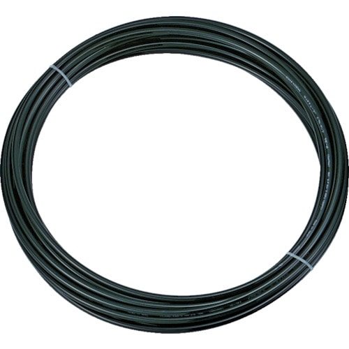 トラスコ中山 TRUSCO ポリウレタンチューブ 6X4.0mm 10m巻 黒(ご注文単位1巻)【直送品】