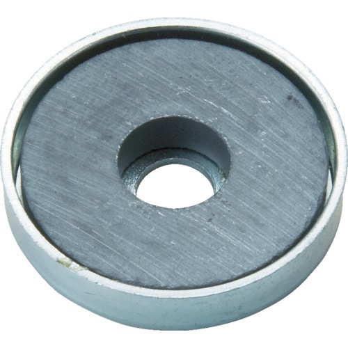 トラスコ中山 TRUSCO キャップ付フェライト磁石 丸形穴あり 外径66mmX厚み9.8mm 1個入(ご注文単位1個)【直送品】