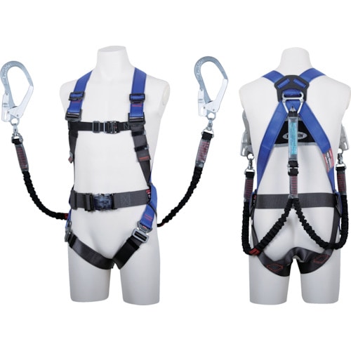 トラスコ中山 ツヨロン コアハーネス ツインランヤード付 TH-502-2NV93SV-OT ツインノビロン パープル Mサイズ 赤(ご注文単位1本)【直送品】