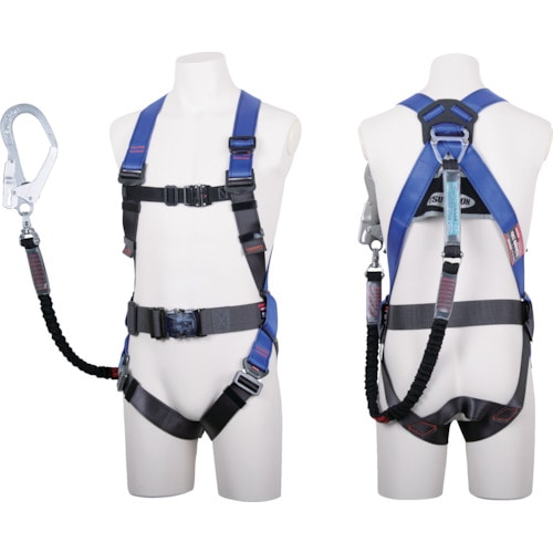 トラスコ中山 ツヨロン コアハーネス ランヤード付 TH-502-NV93SV-OT ノビロン パープル Lサイズ 赤(ご注文単位1本)【直送品】