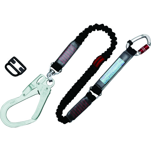 トラスコ中山 ツヨロン ハーネス用ランヤード THL-NV93SV-21KS-R23 ノビロン 黒(ご注文単位1本)【直送品】