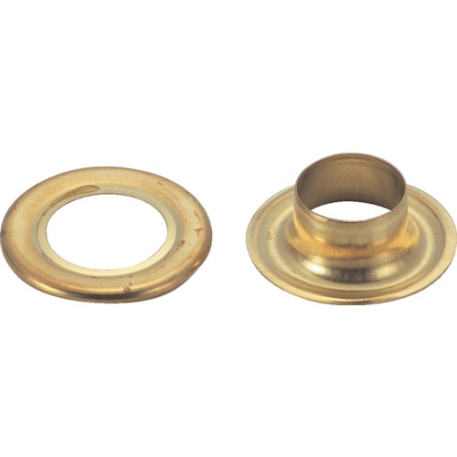 トラスコ中山 TRUSCO 両面ハトメ 真鍮 7mm 500組入 (円筒ケース入)（ご注文単位1パック）【直送品】